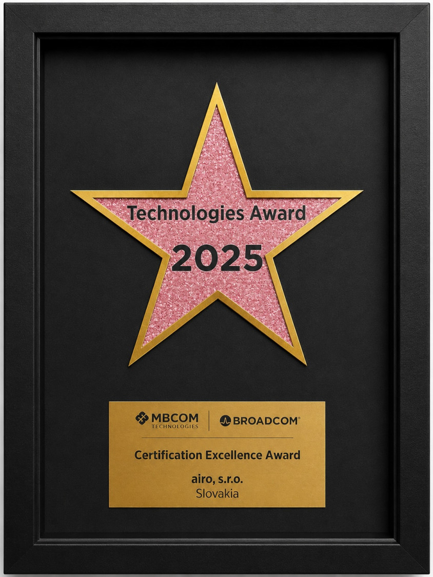 Certification Excellence Award 2025 pre airo, s.r.o.